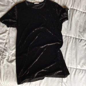 Velvet t-shirt dress